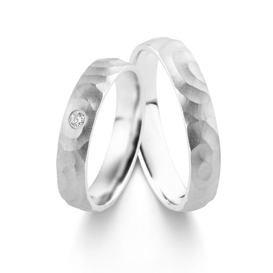 Trauringe / Eheringe 375 Weißgold 517468-45