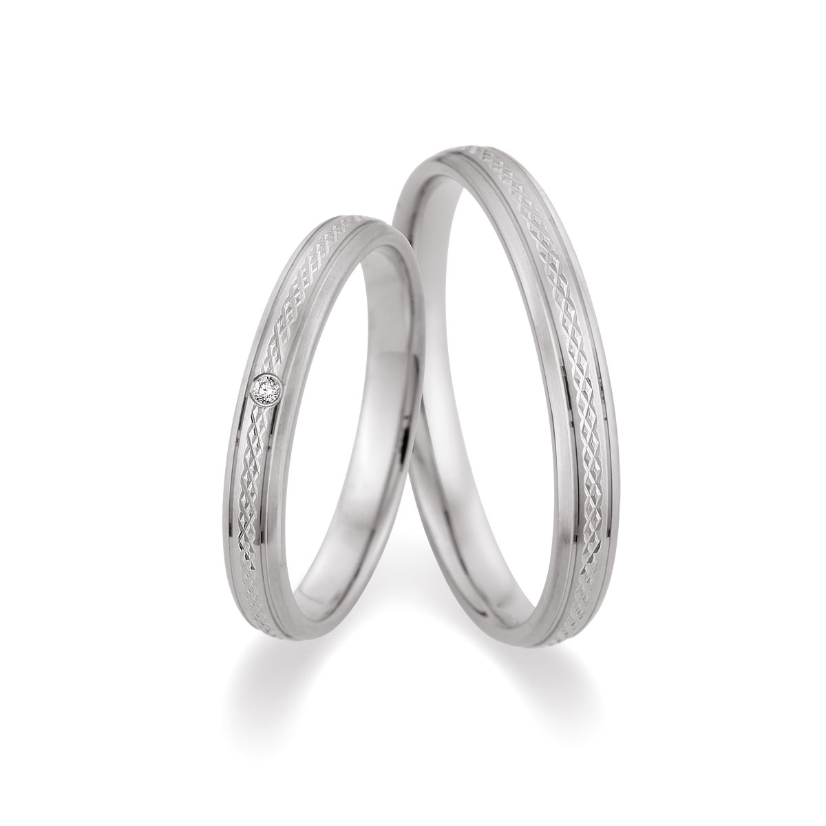 Trauringe Bergneustadt Eheringe  375 Weißgold 517504-30