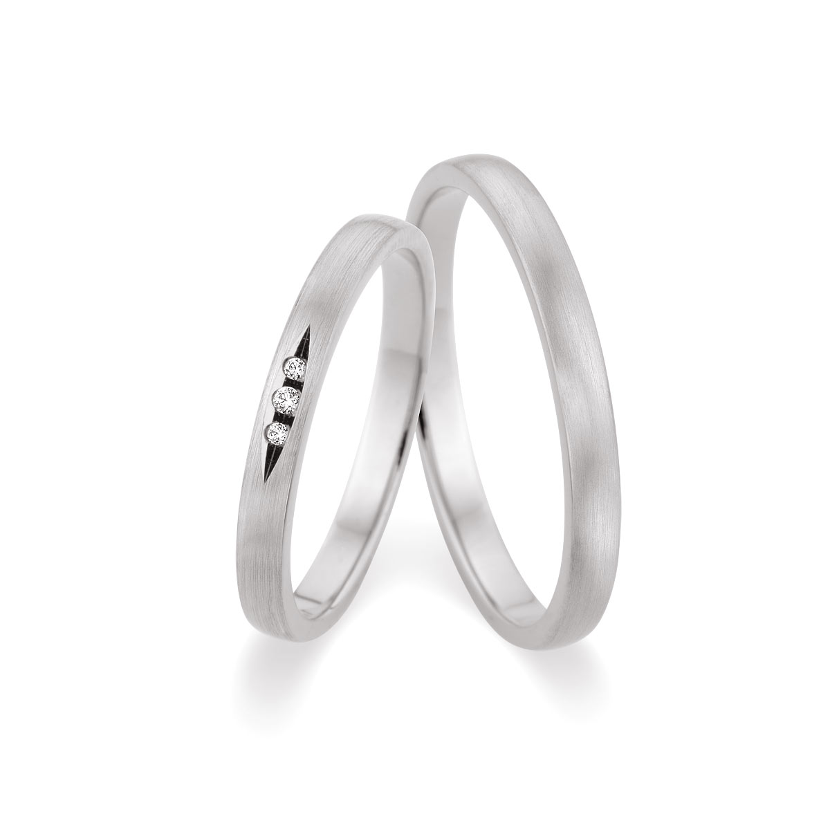 Trauringe Bergneustadt Eheringe  375 Weißgold 517507-25