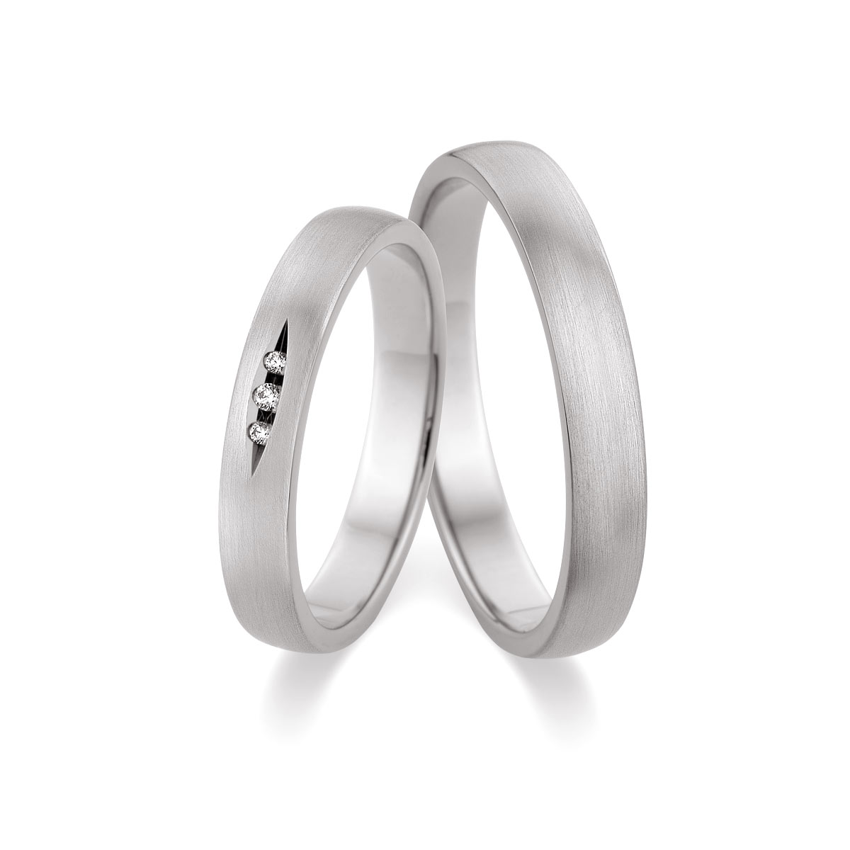 Trauringe Bergneustadt Eheringe  375 Weißgold 517507-35