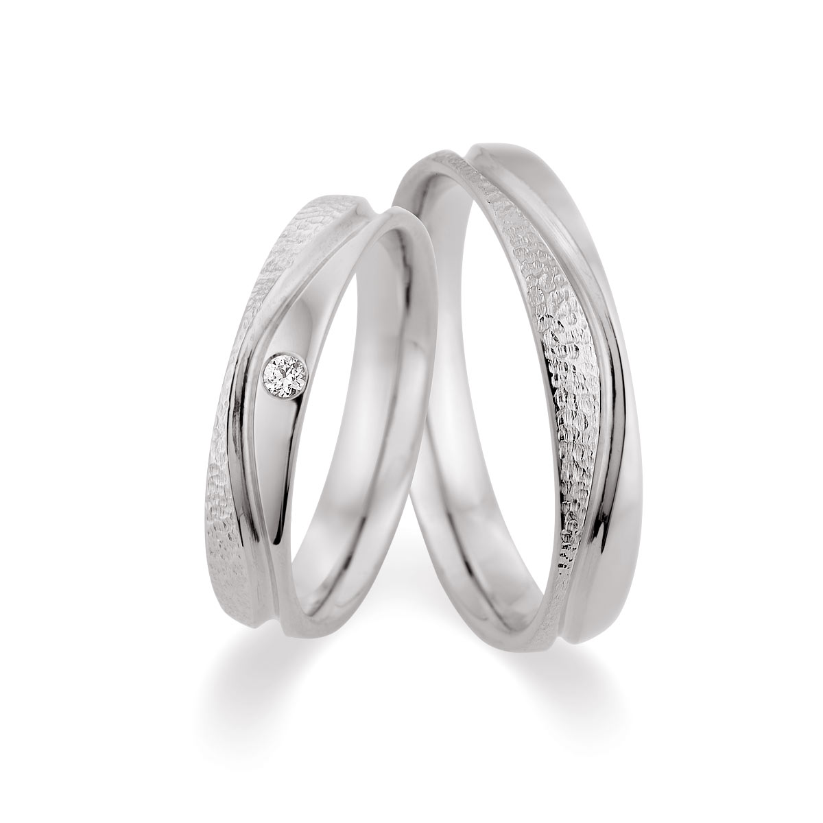 Trauringe Bergneustadt Eheringe  375 Weißgold 517510-40