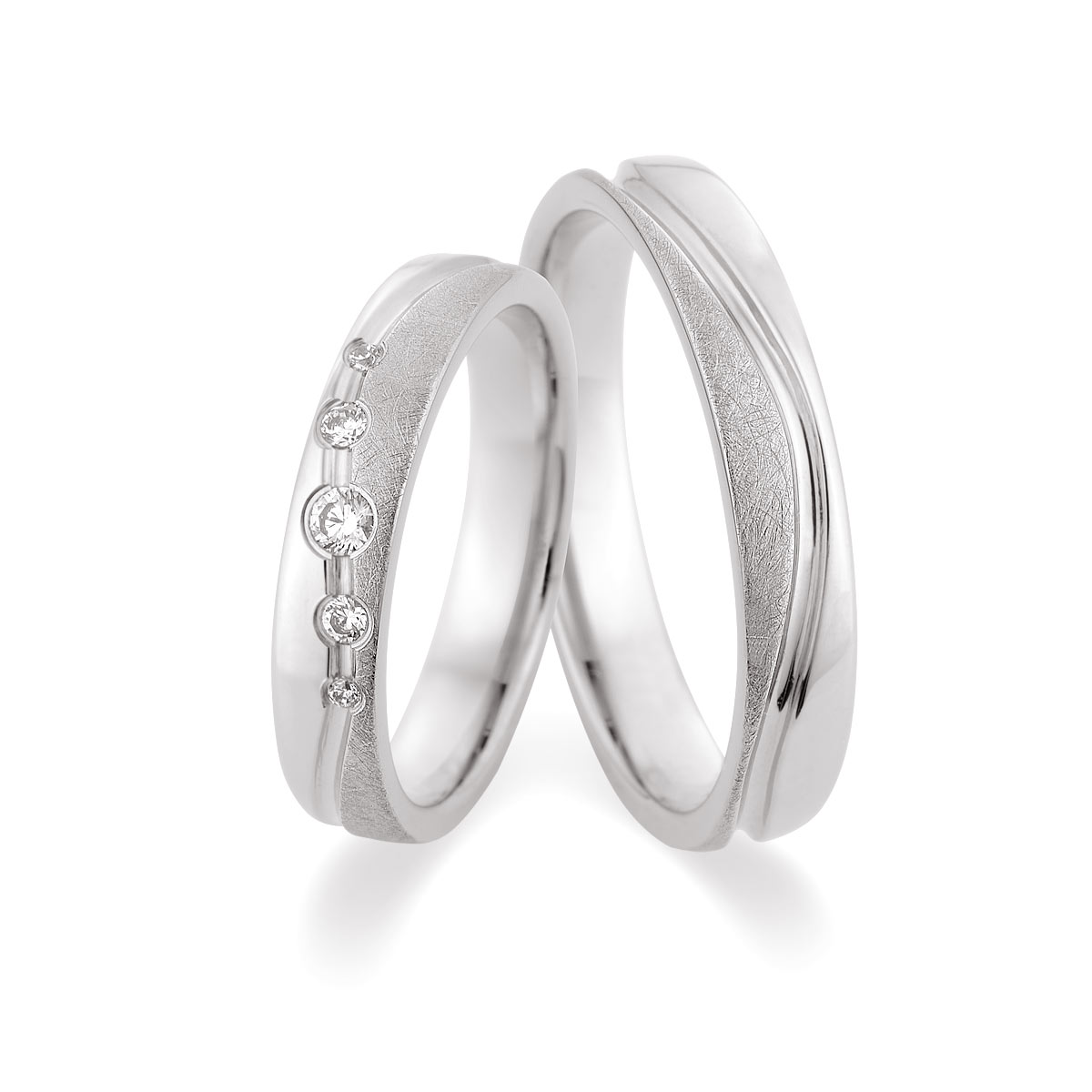 Trauringe Bergneustadt Eheringe  375 Weißgold 517511-40