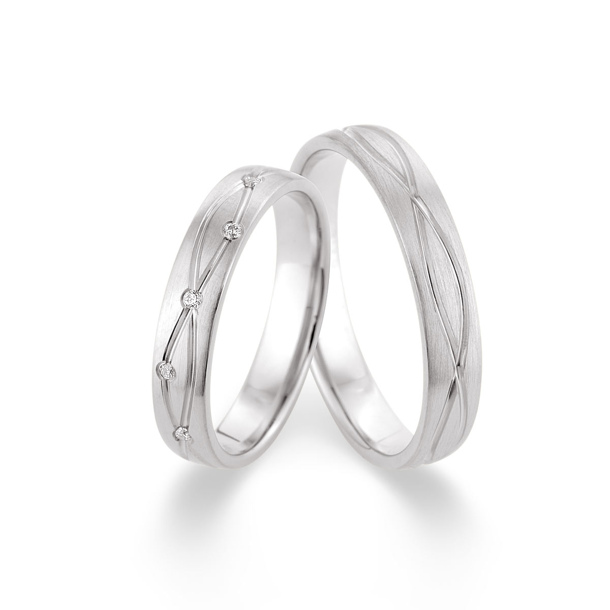 Trauringe / Eheringe 375 Weißgold 517522-40