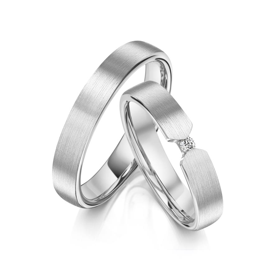 Freundschaftsringe Bergneustadt 925 Silber rhodiniert 520075-40